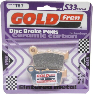 Goldfren S33 Brake Pads Rear For Sherco SE 510 i R Nissin Rear Caliper 2012-2013