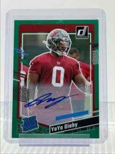 YAYA DIABY 2023 DONRUSS RATED ROOKIE AUTOGRAPH GREEN RC AUTO