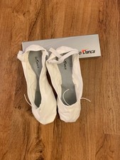 So Danca Professional Split Sole Twin Canvas Ballet Slipper Adult Size 10 White