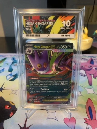 Pokémon TCG Mega Gengar ex Phantasmal Flames 056/094 ACE 10