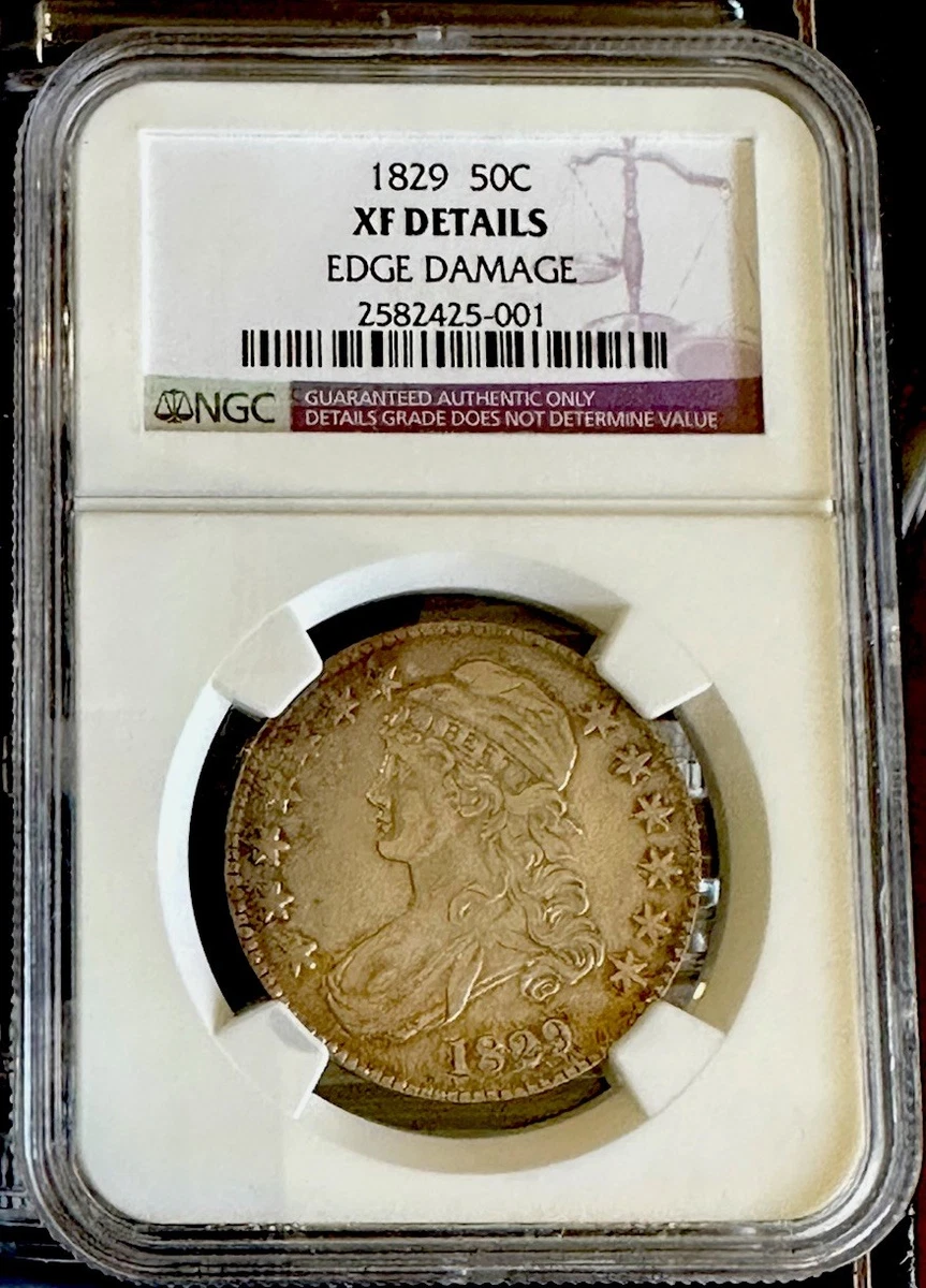 1829 Year Silver US Early Half Dollar Coins (1794-1839) for sale
