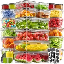 46 Piece Food Storage Containers with Lids 23  23 Lids , 46