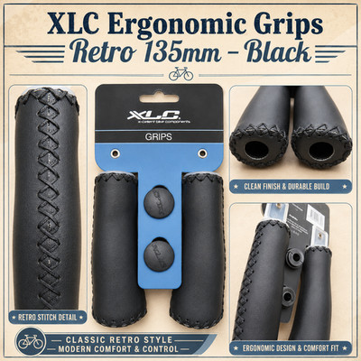 XLC Ergonomic Griffe Retro 135 mm - Schwarz