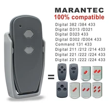 433MHz Fit For MARANTEC Digital 382 384 D302 D304 211 Garage Door Remote Control