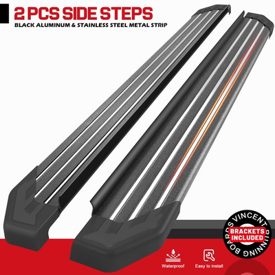 #ad AluminumSS metal strip 5.5quot; Side Step For 18 23 Chevy Traverse Buick Enclave $169.99