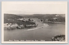 Postcard RPPC Washington Deception Pass Airplane Navy Patrol 66G