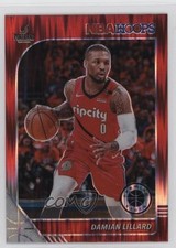 2019-20 Panini NBA Hoops Premium Stock Red Flash Prizm Damian Lillard #157 10ou