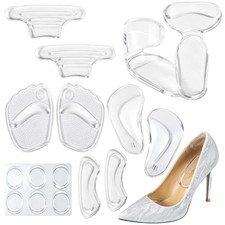 16 Pcs High Heel Comfort Pad Inserts, Silicone Shoe Cushion Insoles, Gel Heel