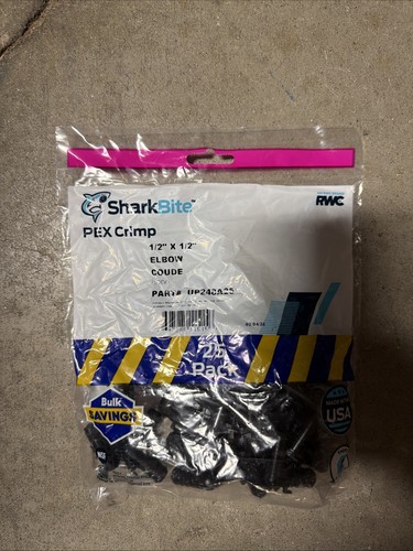 (1)- SharkBite PEX-B 1/2 In. Poly Alloy Barb Elbow (25-Pack) UP248A25