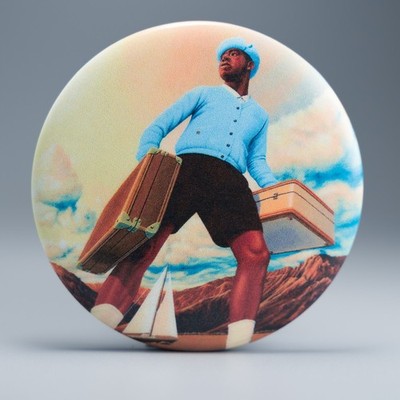 Tyler the Creator Button Pin 2.25'' | Estate Sale pinback | Hip Hop badge