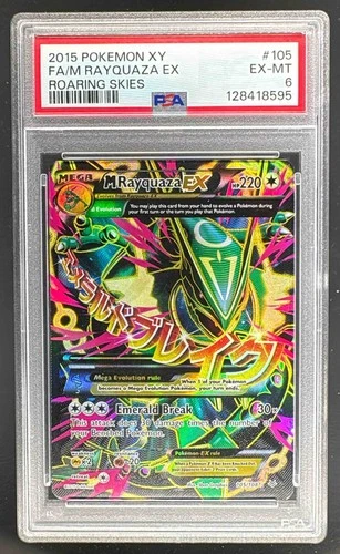 128418595 M Rayquaza 2015 Pokemon XY Roaring Skies #105 PSA 6