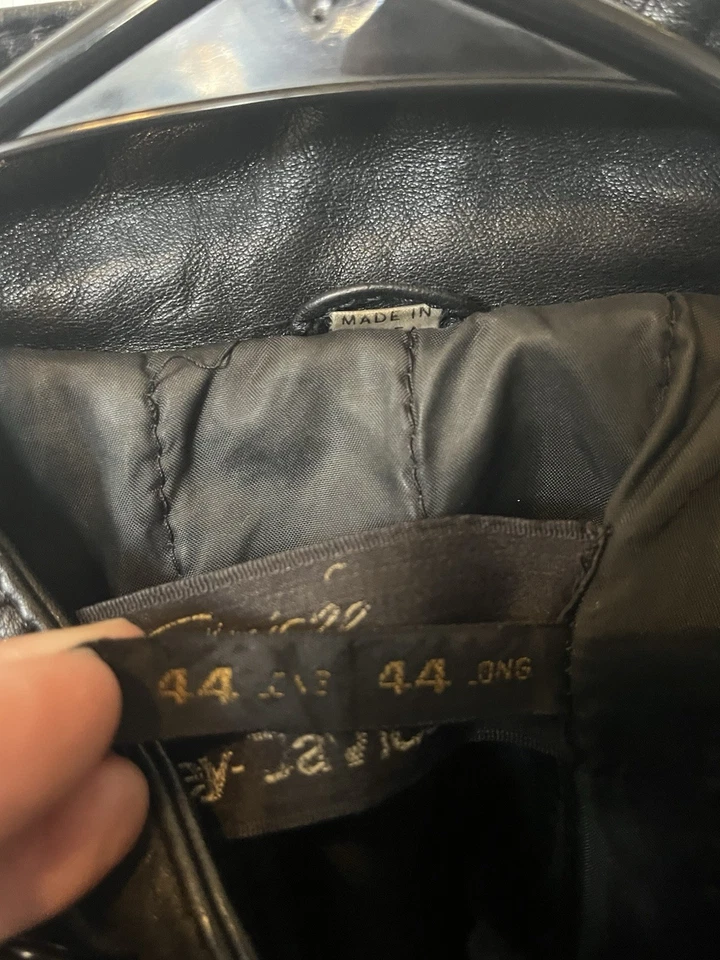 Vintage Black Hein Gericke Heavy Padded Leather Biker Motorcycle Jacket Men’s 44 - Image 3 of 4