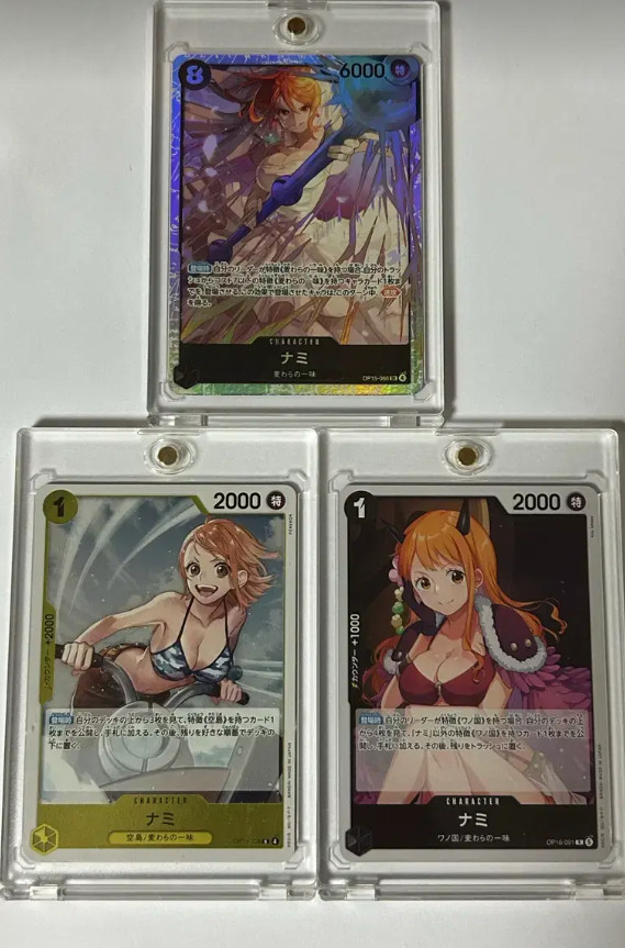 Juego de 3 tarjetas One Piece Nami