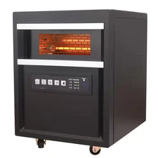 1500-Watt Black Electric Quartz Infrared Heater with Remote Control, Timer NEW