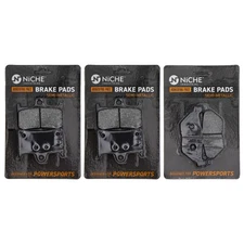 NICHE Brake Pad Set for Yamaha Vmax 1700 Road Star Front Rear Semi-Metallic