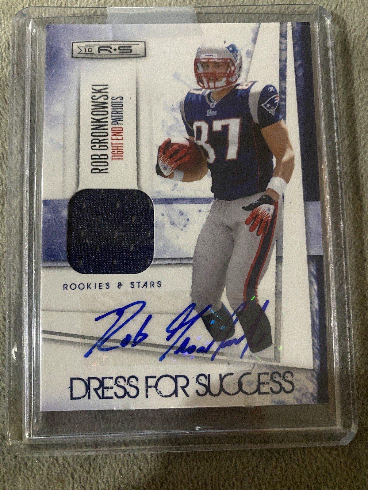 Rob Gronkowski Panini Rookies & Stars Dress for Success #1 Autograph Jersey