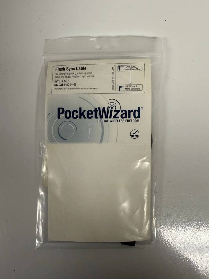 PocketWizard MP 1 Miniphone to Monoplug 1/4 In Cable Straight 16 In - Image 2 of 2