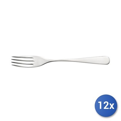 12X Fruit Forks Audrey In Stainless Steel, Silver