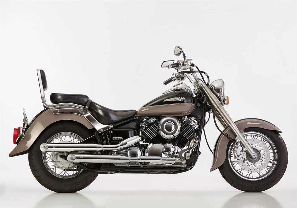 FALCON Cromo Line Auspuff passend für Yamaha XVS650 Drag Star 1996-2003 - Bild 3 von 3