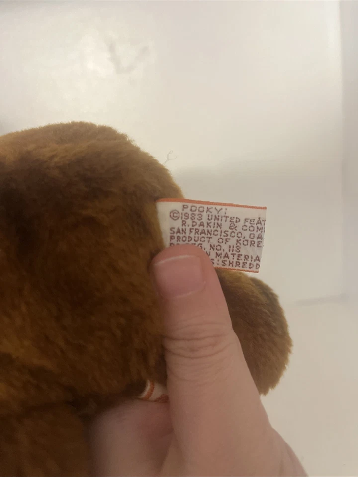 Vintage Dakin "POOKY" Plush Teddy Bear 1983 Garfield Lil Teddy Bear~Brown 8" EUC - Image 4 of 4