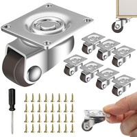 MöBelrollen 12Mm 360 Grad Gummirollen Rutschfest FüR Kleine MöBel 8 Stk