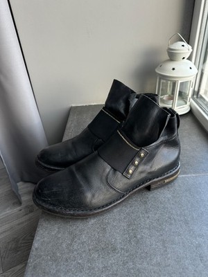 Moma avantd gard black leather Y2K ankle boots shoes Size: 41