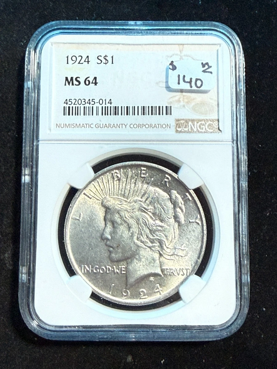 MS 64 Graded 1924 Year Peace Dollars (1921-1935) for sale | eBay