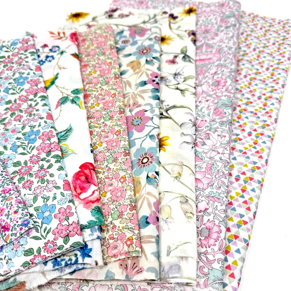 Lote de chatarra remanente Liberty TANA LAWN 10 piezas WOF - - 2,75 yardas en total Foto 4 de 4