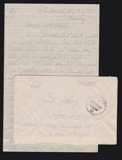 21. Panzer Division Raum Rennes Bretagne. FP. Brief Inhalt 5. September 1943