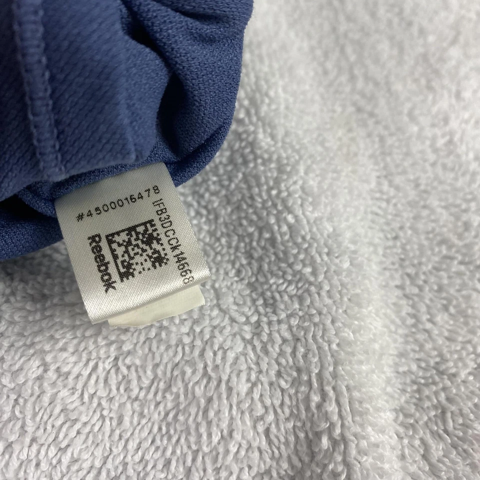 Reebok Sports Bra Womens Small Blue Yellow Strappy Back Athletic Gym Training S - Image 3 of 4