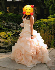 Champagne vintage custom made wedding/prom dress 💛