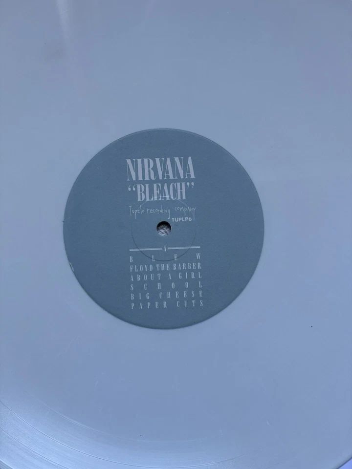 1989 Nirvana Bleach UK SUPER RARE 1st Press Only 300 White Vinyl - Image 3 of 4