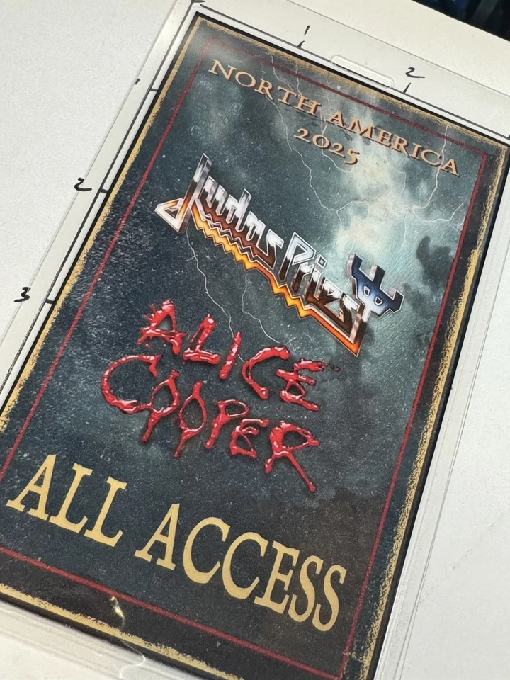Judas Priest & Alice Cooper Commemorative, North America 2025 All Access Pass - Image 2 of 3