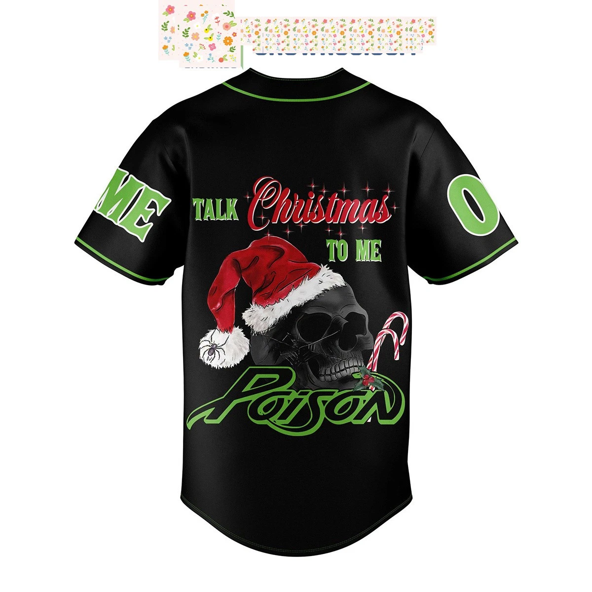 Poison Talk Christmas To Me Personalized Baseball Jersey