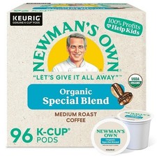 Newman's Own Organics Special Blend Coffee K-Cup Pods, Medium Roast, 96 Count