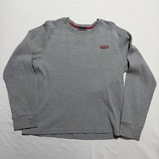 Vintage Y2K Abercrombie Fitch Muscle Fit Ribbed Long Sleeve Shirt Gray Mens XL
