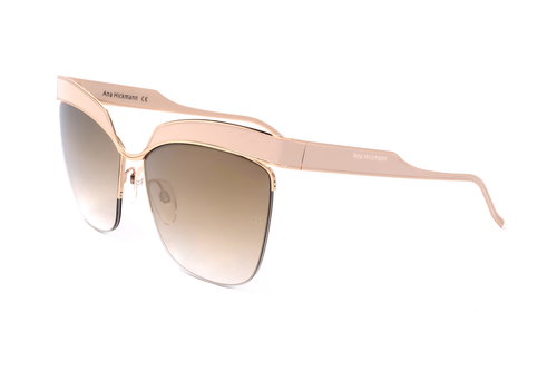 Lunettes De Soleil Ana Hickmann - Monture Beige, Verres Nude/black - Taille 56/23/145 - Femme UV400