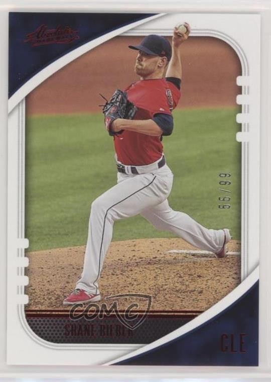 2021 Panini Absolute Retail Red 55/99 Shane Bieber #10 a7t