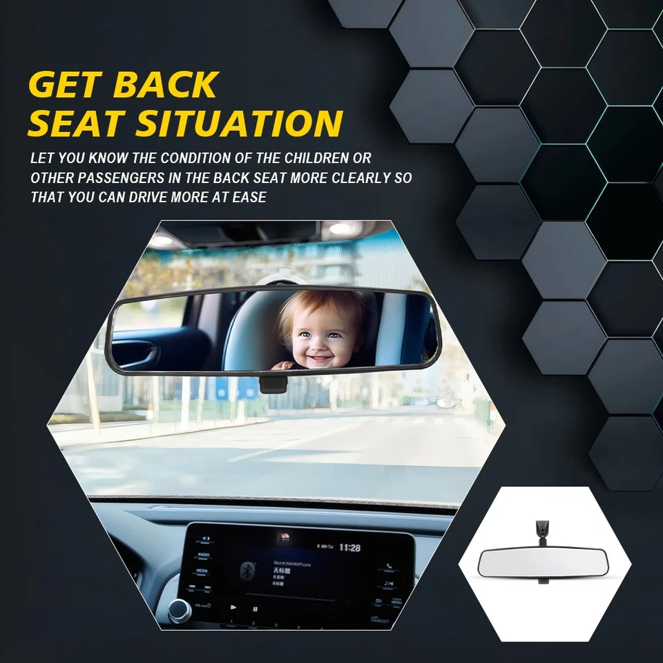 Центральное внутреннее зеркало заднего вида XJ 8993023K подходит для Jeep Wrangler TJ YJ Cherokee сделано в США - Изображение 3 из 4