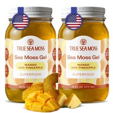 TrueSeaMoss Sea Moss Gel Superfood - Mango Pineapple, 16 fl. oz. 2pk Exp. 7/26
