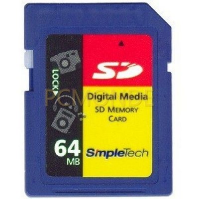 Boxed SimpleTech 64MB Secure Digital Memory Card (STI-SD/64)