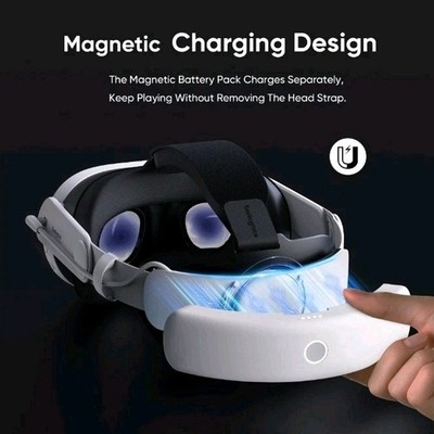 Battery Head Strap for Meta Quest 3S/3/Pro and 8000mAh Rechargeable Battery Pack