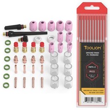 YESWELDER 11-Piece TIG Welding Torch Consumables Kit – Collets, Alumina Ceramic Cups For WP-17/18/26 Torches