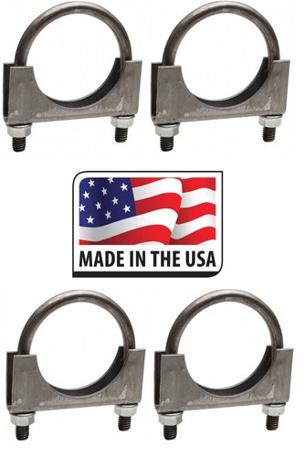 3-1/2" Heavy Duty Muffler Clamp (4 pc) Heavy Duty 3/8 U BOLT MADE IN USA 3 1/2 - Bild 1 von 2
