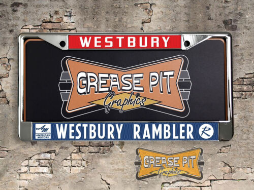 Cadre de plaque d'immatriculation Westbury Rambler AMC Westbury - Photo 1/3