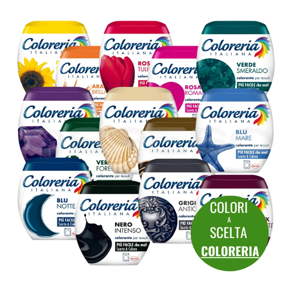 Coloreria Italiana Colorante Per Tessuti Tutti I Colori Pronti Per L'Uso 350gr