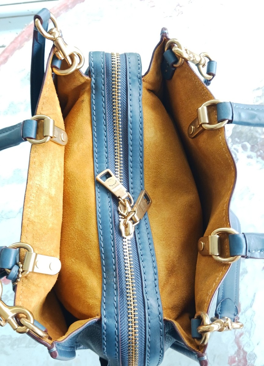 coach コーチ ハンドバッグ ローグ30 20315 レザー ブルー Coach 1941 Rogue 30 Denim Blue Leather Triple Compartment