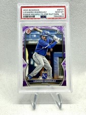 Lizandro Rodriguez 2023 Bowman Purple Pattern Refractor /199 BP47 PSA 10