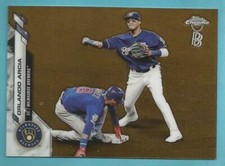 2020 Topps Chrome Ben Baller Baseball Orlando Arcia Milwaukee Brewers #140