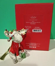 LENOX 2017 annual MOOSE ORNAMENT -- MARCEL THE BED TIME MOOSE -- -- NEW in BOX